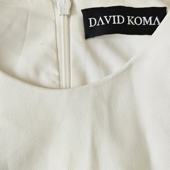 Feather Asymmetric Hem Open Leg Midi Dress - Picture 9 of 9